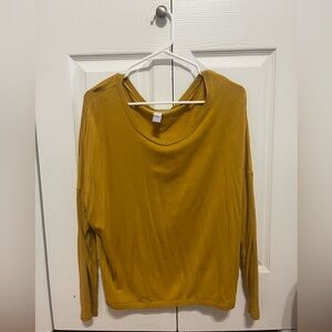 Secret Treasures Mustard Long Sleeve Top